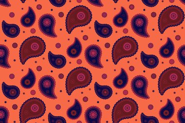 Eski moda Farsça 'dan şal desenli bir skeç. Kart sanatında çiçekli yaratıcılık. Hindistan kaligrafisi olarak Ink National.