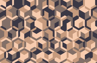 Geometrik şekilleri ve kusursuz tekrarı olan modern soyut şablon. Moda tekstil tasarımları, poster arkaplanları ya da yaratıcı sanat kapakları için harika..