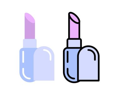 Güzellik, vücut bakımı ve kozmetik. Vektör Doğrusal Düz Simgeler ve Tasarım Elementleri