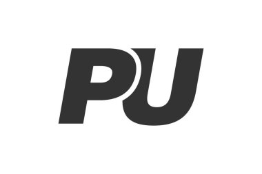 Şirket Markası için PU Tekno Düzenlenebilir Yazı Tipi Logosu. Benzersiz tipografik fikirleri olan cesur, fütürist tasarım. En Küçük Özel Tür ve Dinamik Harf