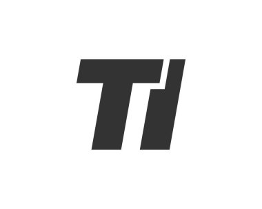Şirket Markası için TI Techno Düzenlenebilir Yazı Tipi Logosu. Benzersiz tipografik fikirleri olan cesur, fütürist tasarım. En Küçük Özel Tür ve Dinamik Harf