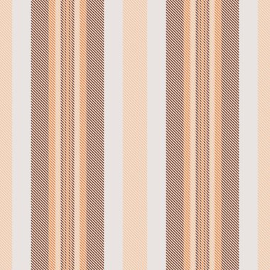 Tasarımcı vektör çizgisi, şeftali kumaş çizgileri arka plan. Turuncu ve beyaz renklerde, dikey dokusuzluk dikey tekstil.