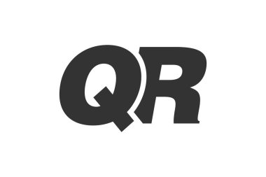 Kurumsal Marka için QR Tekno Düzenlenebilir Yazı Tipi Logosu. Benzersiz tipografik fikirleri olan cesur, fütürist tasarım. En Küçük Özel Tür ve Dinamik Harf
