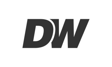 Şirket Markası için DW Tekno Düzenlenebilir Yazı Tipi Logosu. Benzersiz tipografik fikirleri olan cesur, fütürist tasarım. En Küçük Özel Tür ve Dinamik Harf