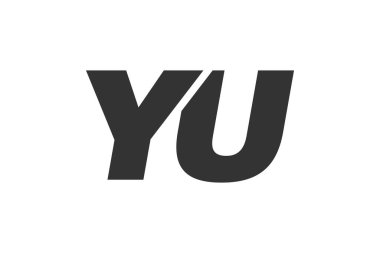 Şirket Markası için YU Tekno Düzenlenebilir Yazı Tipi Logosu. Benzersiz tipografik fikirleri olan cesur, fütürist tasarım. En Küçük Özel Tür ve Dinamik Harf