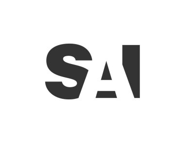 SAI logo tasarımı. İlk harf S A I kalın yazı tipi teknoloji girişimleri, danışmanlık, kurumsal markalaşma. Yaratıcı şirket adı, manşetler tipografi kimliği, trend logotype.