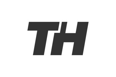 TH Techno Kurgulanabilir Şirket Markası Yazı Tipi Logosu. Benzersiz tipografik fikirleri olan cesur, fütürist tasarım. En Küçük Özel Tür ve Dinamik Harf