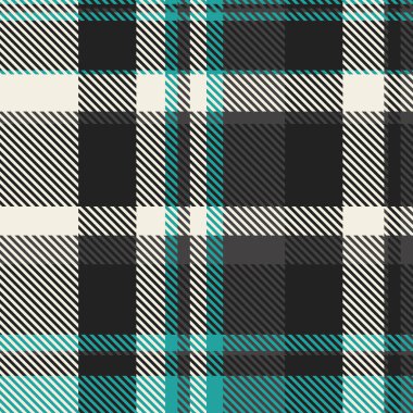 Şık bir deniz mavisi, siyah ve ekose desenli. Tekstil tasarımları, web sitesi geçmişi veya moda projeleri için mükemmel.