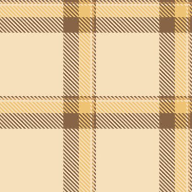 Yorgan kumaşı kusursuz, Victoria dönemi vektör dokusu tartan. Afrika desenli ekoseli tekstil arka planı ışık ve turuncu renk paleti.