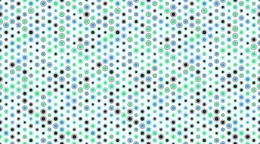 Minimalist yuvarlak şekilli Polka nokta vektör tasarımı. Moda kumaş baskıları, duvar kağıtları ve basit geometrik dokunuşlu poster arkaplanları için ideal..