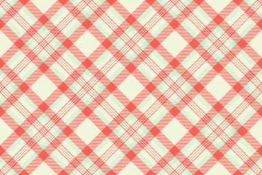 Zarif mercan ve nane yeşili ekose desenli. Tekstil tasarımı, web sitesi geçmişi, hatıra defteri veya ambalaj kağıdı için mükemmel.