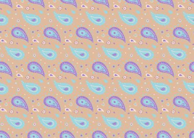 Kıvırcık desenli, el yapımı. Hintli salatalıklı Farsça çeşitliliği. Desenli renkler ilkbahar dekorasyonu.