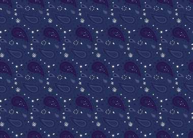 Dönen boteh 'le kraliyet ailesini sarmak. Nokta Hindistan 'dan lüks grafik. Çiçek yaprakları bir desen oluşturur..