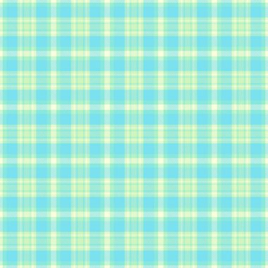 Mat tartsız desen, şablon kumaş arkaplan dokusu. Düzenlenebilir ekose tekstil vektörü Cyan ve açık renklerde kontrol et.