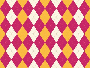 Kalın pembe, altın ve kremalı canlı baklava deseni. Tekstil, moda, web siteleri veya sunumlar için mükemmel.