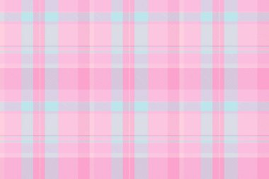 Kumaş desenli perde, örnek arka plan pürüzsüz vektör. Dünya çapındaki ekose kumaşı açık ve pembe renklerle kontrol et.