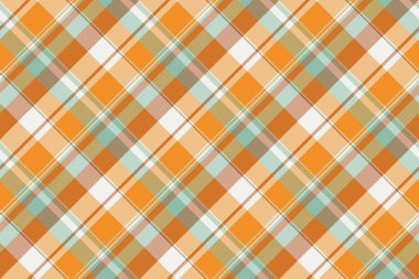 Dış kusursuz arka plan dokusu, çerçeve tekstil kontrolü. Turuncu ve kehribar renklerinde örülmüş ekose kumaş..
