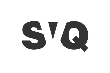 SVQ logo tasarımı. İlk harf S V Q kalın yazı tipi teknoloji girişimleri, danışmanlık, kurumsal markalaşma için. Yaratıcı şirket adı, manşetler tipografi kimliği, trend logotype.