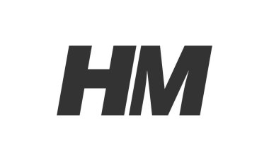 Şirket Markası için HM Tekno Düzenlenebilir Yazı Tipi Logosu. Benzersiz tipografik fikirleri olan cesur, fütürist tasarım. En Küçük Özel Tür ve Dinamik Harf