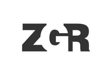 ZGR logo tasarımı. İlk harf Z G R kalın yazı tipi teknoloji girişimleri, danışmanlık, kurumsal markalaşma. Yaratıcı şirket adı, manşetler tipografi kimliği, trend logotype.