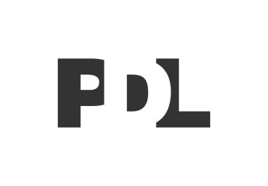 PDL logo tasarımı. İlk harf P D L kalın yazı tipi teknoloji girişimleri, danışmanlık, kurumsal markalaşma. Yaratıcı şirket adı, manşetler tipografi kimliği, trend logotype.