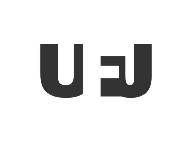UFJ logo tasarımı. İlk harf U F J Kalın yazı tipi. Teknolojik girişimler, danışmanlık, kurumsal markalaşma için. Yaratıcı şirket adı, manşetler tipografi kimliği, trend logotype.