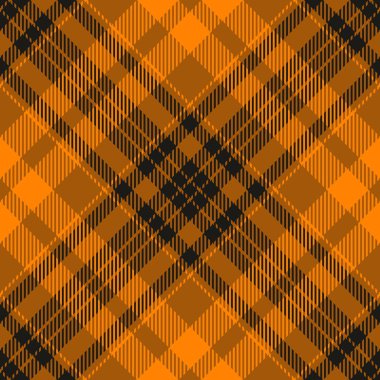 Silinmiş denetim vektörü pürüzsüz, etnik desenli tartan tekstili. Eskimiş kumaş desenli ekose arkaplan turuncu ve siyah renklerde.