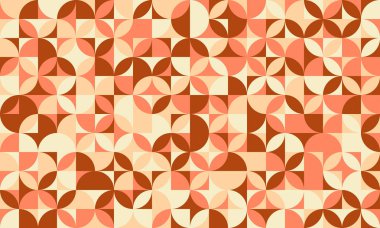 Sanatsal şekilleri ve kusursuz tekrarı olan modern geometrik desen. Tekstil baskıları, soyut arka planlar ve modaya uygun poster tasarımları için ideal.