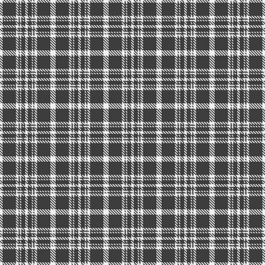 Sıcak ekose kumaş deseni, rahat doku kumaş arkaplanı. Üzerine beyaz ve gri renklerde eklemsiz tartan vektörü iliName.