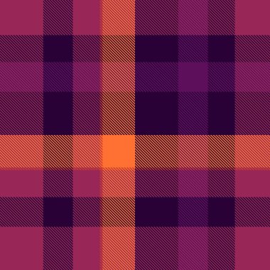 Zengin morlar, portakallar ve koyu kırmızılar içinde canlı bir sonbahar ekose deseni. Düşen tasarımlar, tekstil ve mevsimlik markalar için mükemmel..