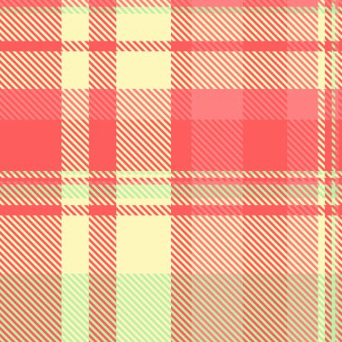 Canlı bir mercan ve soluk sarı ekose desenli. Tekstil tasarımı, moda veya web sitesi geçmişi için mükemmel..