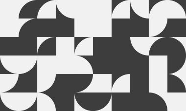 Sanatsal şekilleri ve kusursuz tekrarı olan modern geometrik desen. Tekstil baskıları, soyut arka planlar ve modaya uygun poster tasarımları için ideal.