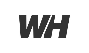 WH Tekno Düzenlenebilir Şirket Markası Yazı Tipi Logosu. Benzersiz tipografik fikirleri olan cesur, fütürist tasarım. En Küçük Özel Tür ve Dinamik Harf