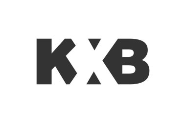 KXB logo tasarımı. İlk harf K X B kalın yazı tipi teknoloji girişimleri, danışmanlık, kurumsal markalaşma. Yaratıcı şirket adı, manşetler tipografi kimliği, trend logotype.