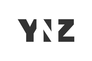 YNZ logo tasarımı. İlk harf Y N Z kalın yazı tipi teknoloji girişimleri, danışmanlık, kurumsal markalaşma. Yaratıcı şirket adı, manşetler tipografi kimliği, trend logotype.