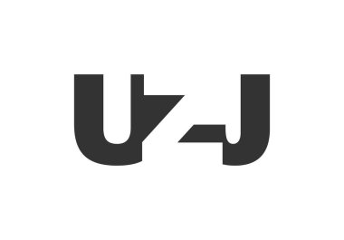 UZJ logo tasarımı. İlk harf U-Z kalın yazı tipi teknoloji girişimleri, danışmanlık, kurumsal markalaşma için. Yaratıcı şirket adı, manşetler tipografi kimliği, trend logotype.