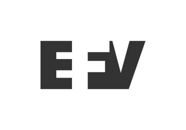 EFV logo tasarımı. İlk harf E F V kalın yazı tipi. Teknolojik girişimler, danışmanlık, kurumsal markalaşma için. Yaratıcı şirket adı, manşetler tipografi kimliği, trend logotype.
