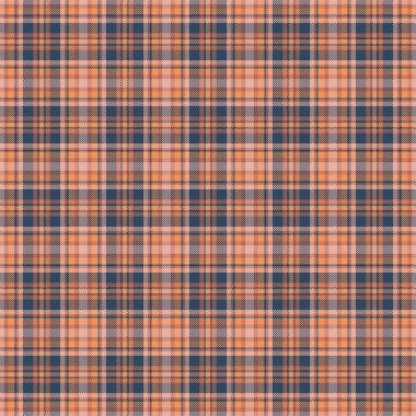 Pamuk tekstil vektör arka planı, karışık desenli dikişsiz ekose. Oktoberfest dokusu kumaş kumaş tartan kontrolü. Cyan ve kırmızı renklerde..