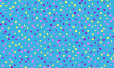 Geometrik daireli soyut polka nokta deseni, kusursuz tekstil baskıları, duvar kâğıdı veya modern poster arkaplanları için mükemmel. Moda ve yaratıcı bir vektör tasarımı.