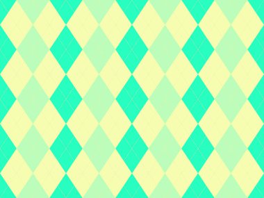 Pastel sarısı, nane yeşili ve şeftalili canlı baklava deseni. Arka plan, tekstil tasarımı ya da oyuncu markalar için mükemmel..