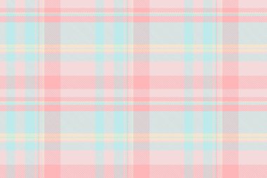 İnce tartan kontrolü kusursuz, yatay desenli kumaş kumaş. Açık renkli sevimli ekose arkaplan dokusu vektörü.