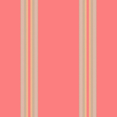 İzolasyon vektör dokusu dikey, özelleştirilmiş şerit çizgileri tekstil. Kırmızı ve açık renklerde dikişsiz arkaplan kumaşı deseni.