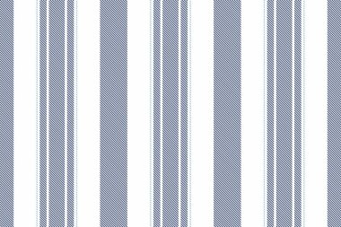 Şekersiz tekstil şeridi, dikey vektör dokusunda battaniye. Vraph desen kumaş çizgileri beyaz ve mavi renklerde arkaplan.