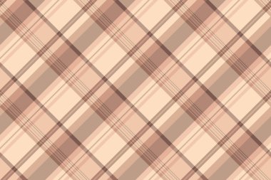 Kalın arka plan tekstil kumaşı, bebek kumaşı desenli ekose. Turuncu ve açık renklerde temel dikişsiz doku vektörünü kontrol et.