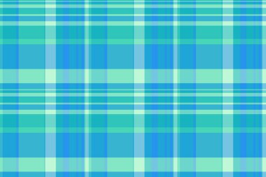 Ana hatları kontrol et, vektör tekstili, kurdele desenli tartan arka plan. Çerçeve kumaş ekoseli kumaş deseni, cyan ve deniz mavisi renklerinde..