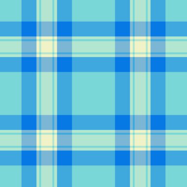 İplik kontrolü vektör dokusu, erkek gömleği desenli arkaplan dokusu. Karmaşık tartan tekstil ekoseli, siyanür ve açık renkli..