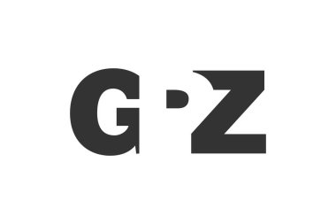 GPZ logo tasarımı. İlk harf G P Z kalın yazı tipi teknoloji girişimleri, danışmanlık, kurumsal markalaşma. Yaratıcı şirket adı, manşetler tipografi kimliği, trend logotype.