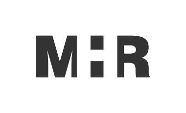 MHR logo tasarımı. İlk harf M H R kalın yazı tipi teknoloji girişimleri, danışmanlık, kurumsal markalaşma. Yaratıcı şirket adı, manşetler tipografi kimliği, trend logotype.