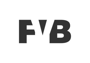 FVB logo tasarımı. İlk harf F V B kalın yazı tipi teknoloji girişimleri, danışmanlık, kurumsal markalaşma. Yaratıcı şirket adı, manşetler tipografi kimliği, trend logotype.