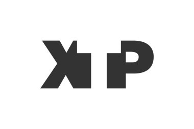 XTP logo tasarımı. Teknolojik girişimler, danışmanlık, kurumsal markalar için ilk harf X T P kalın yazı tipi. Yaratıcı şirket adı, manşetler tipografi kimliği, trend logotype.